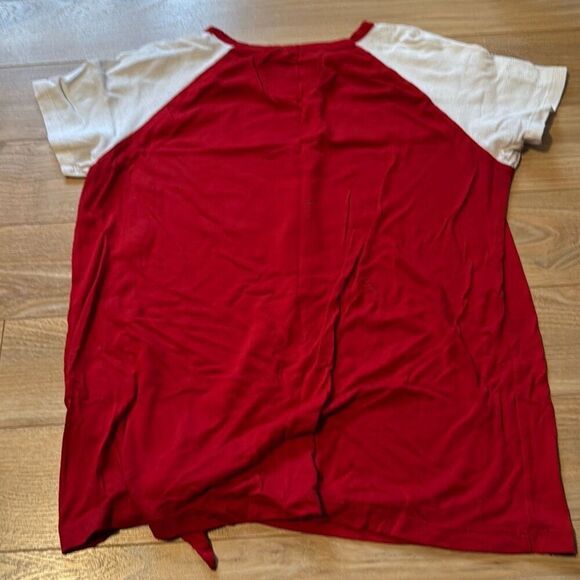 Superdry Women's Red Baseball Tee - T Shirt Size Large - Picture 8 of 8